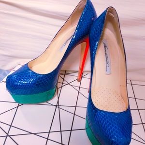 Brian Atwood Contrast Color Heel